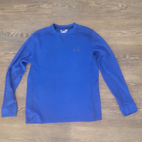 Under Armour Royal Blue Crewneck Coldgear Long Sleeve Top SMALL - Picture 1 of 5